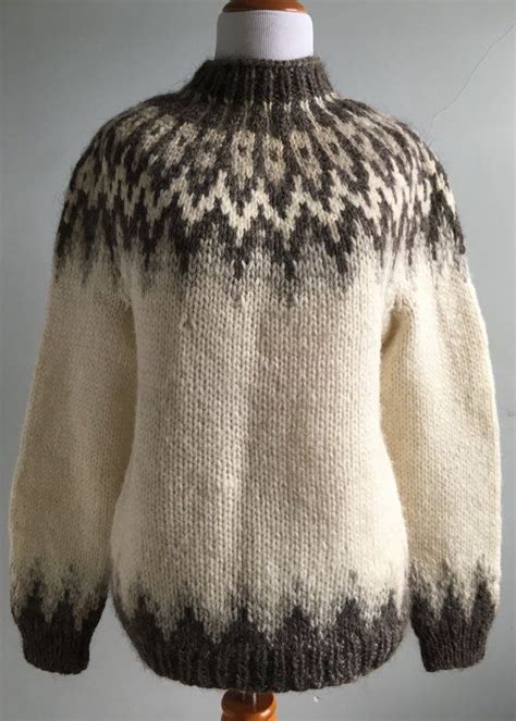 Vintage Icelandic Knit Sweater Sweaters Icelandic Sweaters Knitted