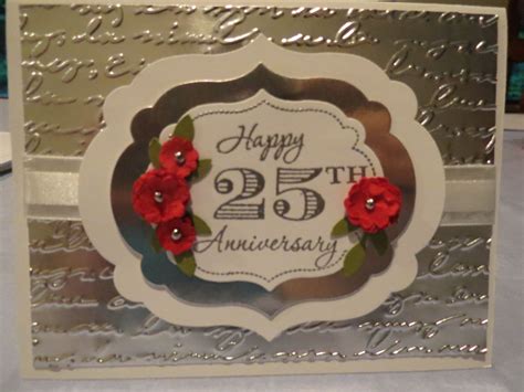25th Anniversary Card For My Husband Stampin Up Memorable Moments