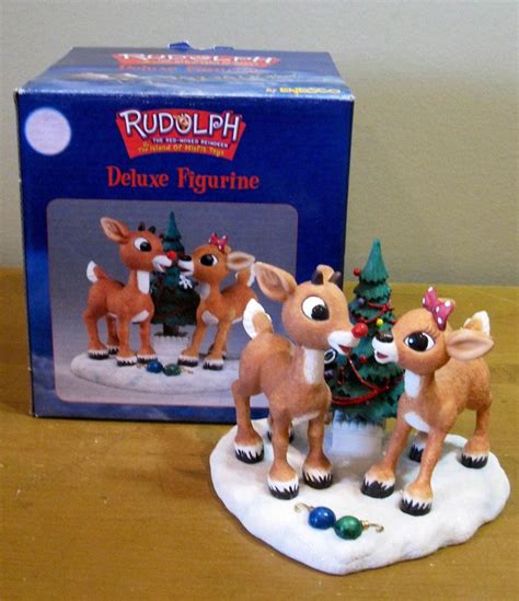 Enesco Rudolph The Red Nosed Reindeer Deluxe Figurine Island Etsy