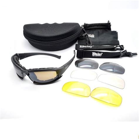 military goggles sunglasses with 4 lens original box men shooting eyewear