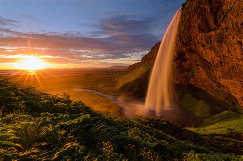 Seljalandsfoss Sunset Western Iceland Joseph Rossbach Photography