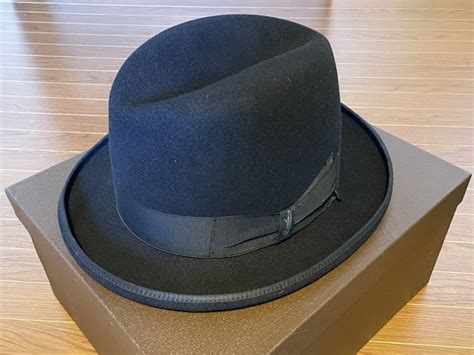 【希少品】borsalino ホンブルグハット ラビットファー ボルサリーノ メルカリ