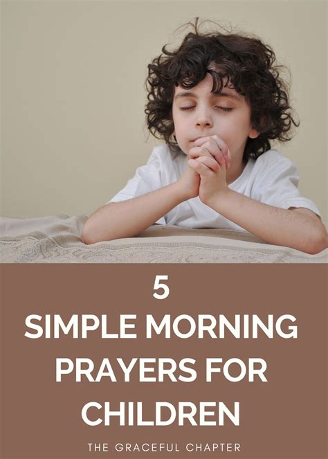 6 Simple Morning Prayers For Children The Graceful Chapter Prayers