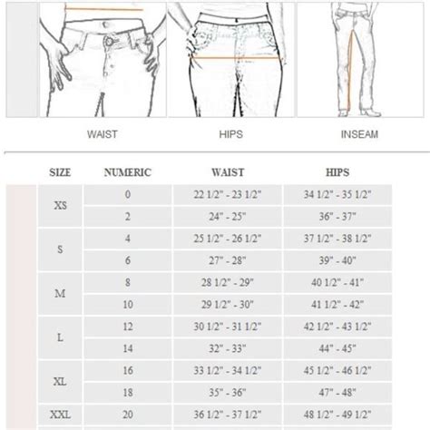 Zenana Jean Size Chart
