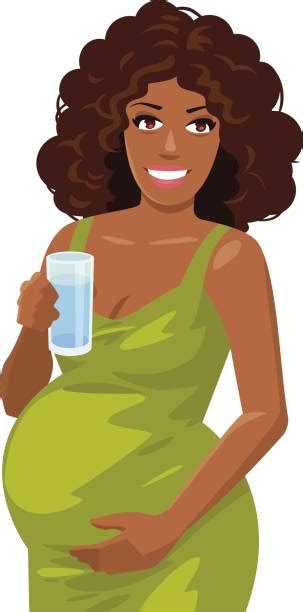 Best Black Women Pregnant Cartoon Illustrations Royalty