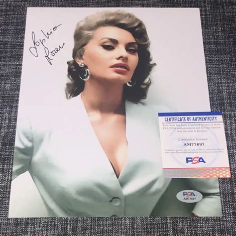 Sophia Loren Signed Autograph X Photo Sexy Actress Legend Psa Dna