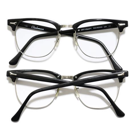 vintage 1950 s artcraft clubman browline eyeglasses black [51 22 150] made in u s a ｜ ビンテージ