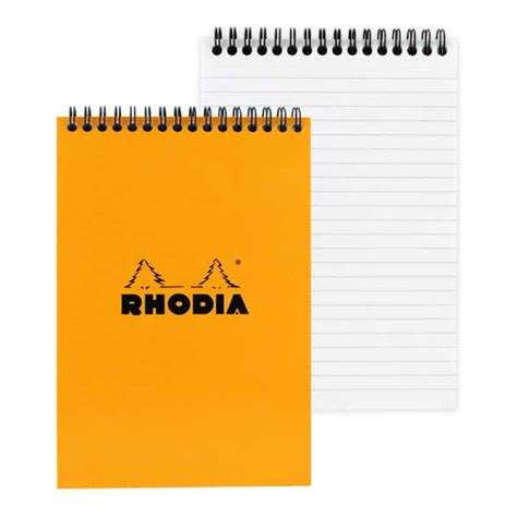 buy rhodia wirebound pad 6x8 25 orange lined