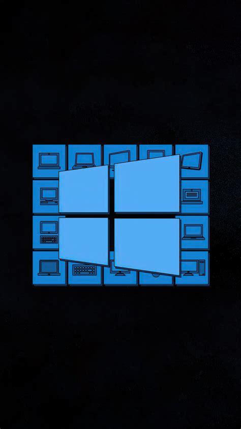 750x1334 Windows 10 Dark Logo 5k Iphone 6 Iphone 6s Iphone 7 Hd 4k