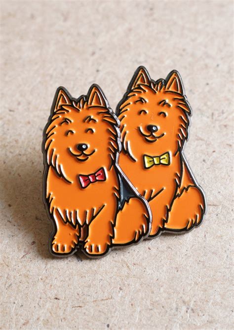 Australian Terrier Dog Enamel Pin Badge Cute T For Aussie Etsy Uk