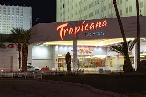 Tropicana Las Vegas A Doubletree By Hilton Hotel At Night Stock Photo