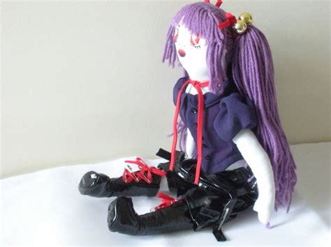Goth Art Doll Purple Hair Girl Anime By Monsterslairboutique