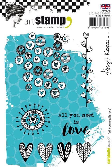 Carabelle Studio Cling Stamp A6 All You Need Is Love