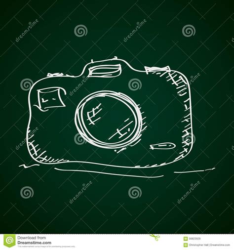 Simple Doodle Of A Camera Stock Vector Illustration Of Hand 56823929