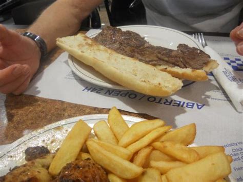 Finally, the meal is rounded out with a classic green salad, and finished simply with fresh figs, a dollop of lemon. hot beef baguette - Picture of Snack Bar Mariano's, Benidorm - TripAdvisor