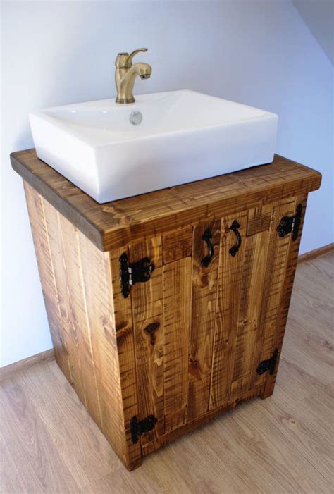 New Chunky Rustic Solid Wood Bathroom Basin Sink Vanity Wash Etsy Uk