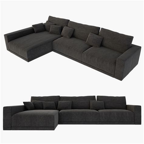 3d Realistic L Sofa Model