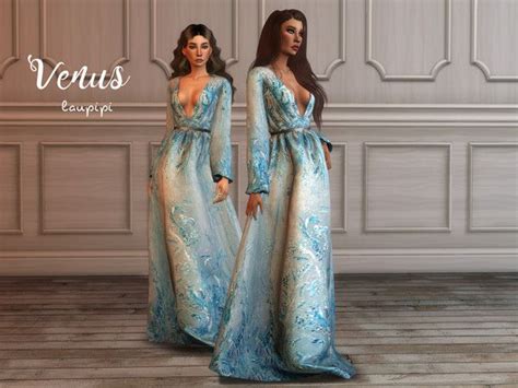 Venus Embellished Gown By Laupipi For The Sims 4 Spring4sims Sims 4