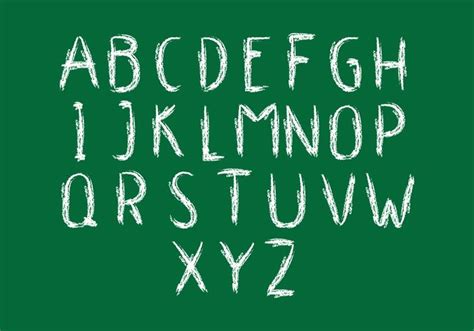 Chalkboard Alphabet 243094 Vector Art At Vecteezy