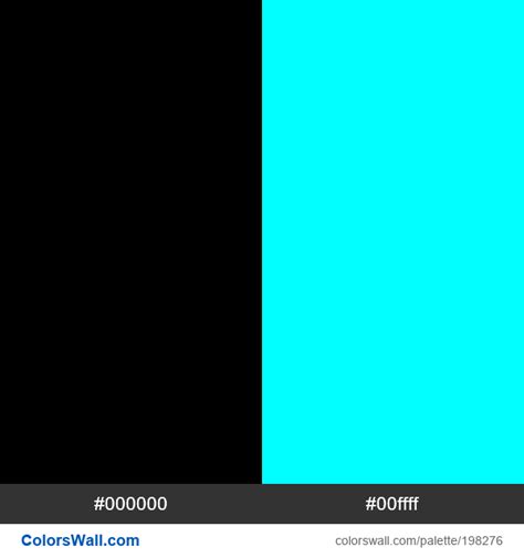 Blue Cyan Colors Palette 000000 00ffff Colorswall