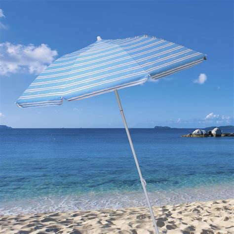 Ammsun 65ft Twice Folded Portable Beach Umbrella With Sand Anchor