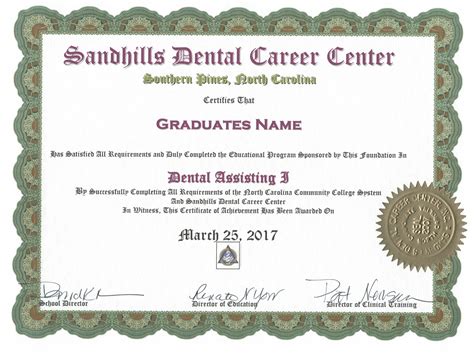 Course Description Sandhills Dental Career Center