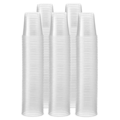 500 Pack 3 Oz Clear Plastic Cups Small Disposable Bathroom