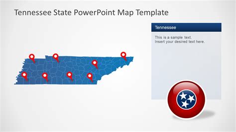 Tennessee State Powerpoint Map Template Slidemodel