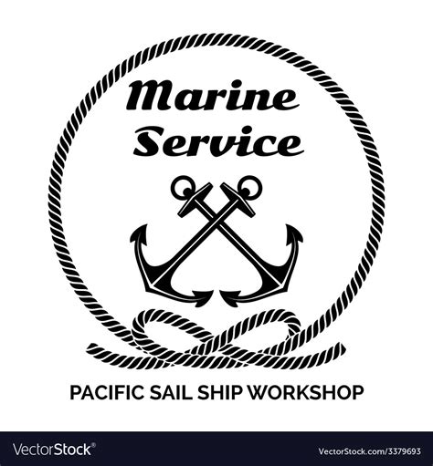 Company Logo Design For Marine Service Royalty Free Vector