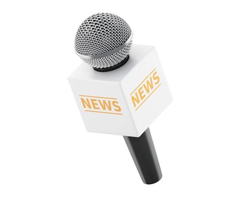 Premium Photo 3d News Microphone Tv News Concept