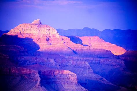 `vishnu Templeâ€ Lit Up By The Setting Sun In Grand Canyon From