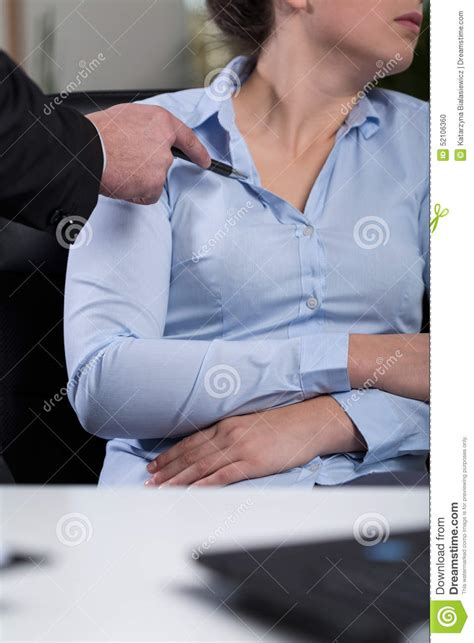 Inappropriate Behavior At Work Stock Photo Image Of Fear Office