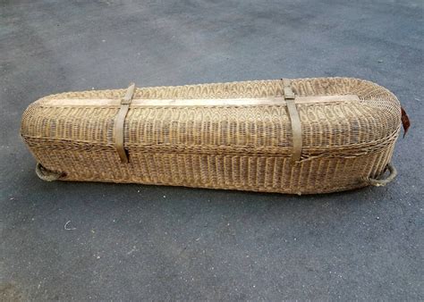 Antique Victorian Civil War Era Wicker Transfer Basket Coffin Etsy