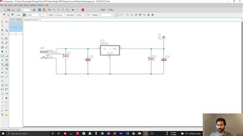 Eagle Pcb Tutorial 7805 Power Supply Schematic Design Part 2 Youtube