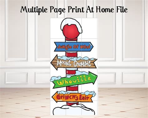 48 Inch Whoville Grinch Sign Printable File Christmas Etsy