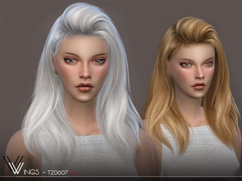 The Sims Resource Wings Tz0607 Hair Sims 4 Hairs