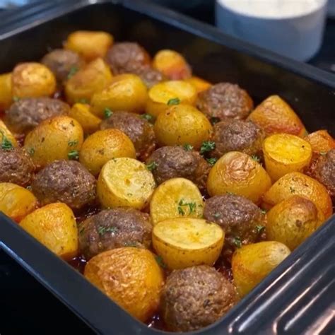 Fırında köfte patates tarifi mutfaktaki com