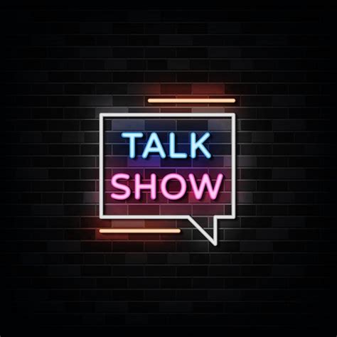 Premium Vector Talk Show Neon Signs Style Text