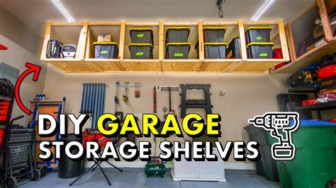 Diy Overhead Garage Storage Solutions Garage Shelving Plans Hanging