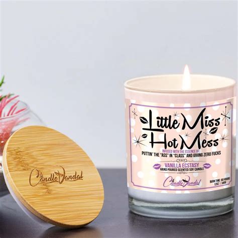 little miss hot mess candle funny and raunchy candles