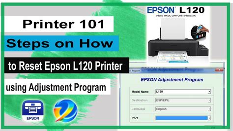 How To Reset Epson L120 Printer Using Adjustment Program YouTube