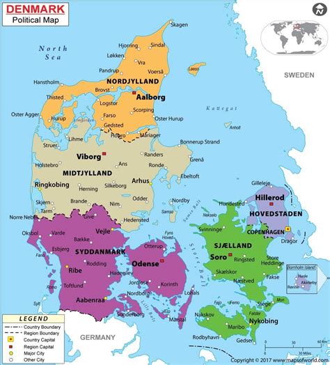 Denmark On World Political Map Mirahs