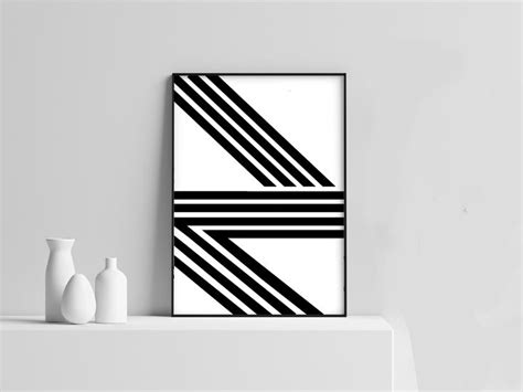 Abstract Line Art Black And White Wall Art Line Art Printable Wall