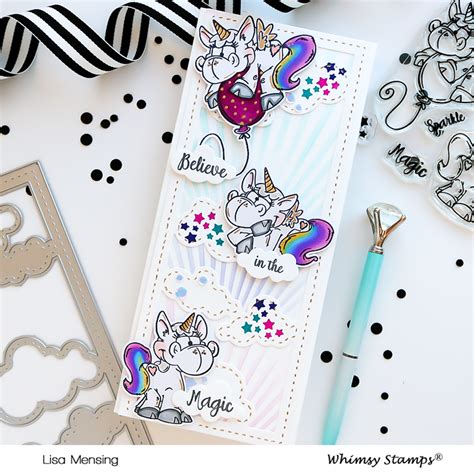New Unicorn Magic Clear Stamps Whimsy Stamps Whimsy Stamps Card