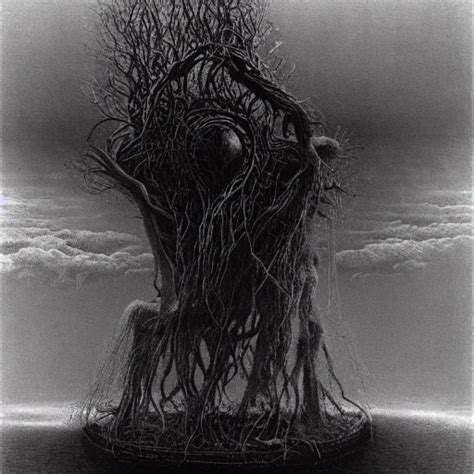 Zdzis Aw Beksi Ski Painting Of The Creature Known As Stable Diffusion