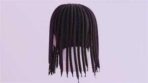 3d Model Collection Braided Dreadlocks By Tiko Vr Ar Low Poly