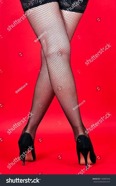 Sexy Womans Legs Stockings Stock Photo Shutterstock