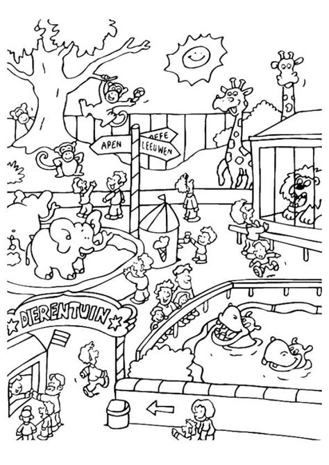 Get This Easy Preschool Printable Of Zoo Coloring Pages