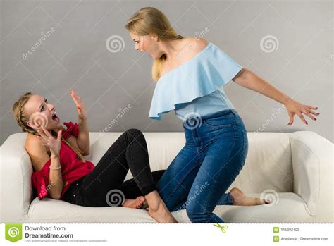 Two Women Having Argue Fight Stock Image Image Of Argue Friends