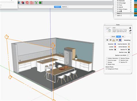 Section Cuts Not Showing Up In Scenes In Sketch Up Sketchup